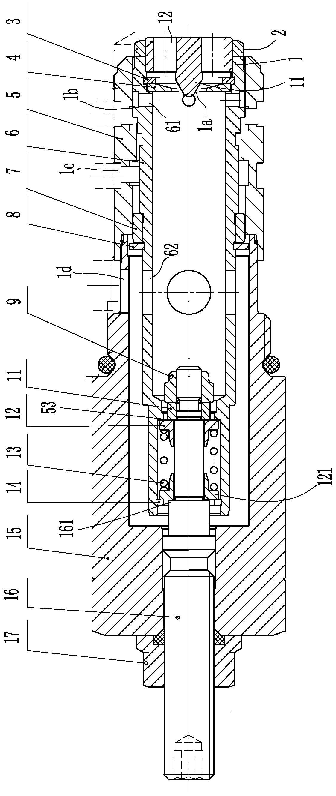 Thread plug-in mounting type speed sensitive load control valve