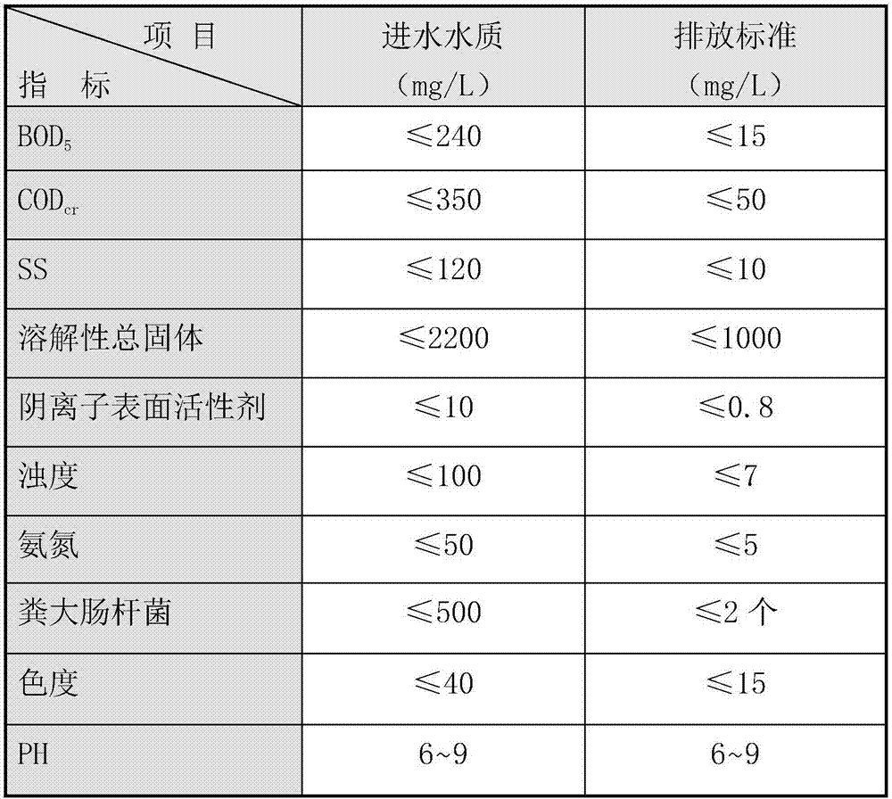 Domestic sewage treatment process