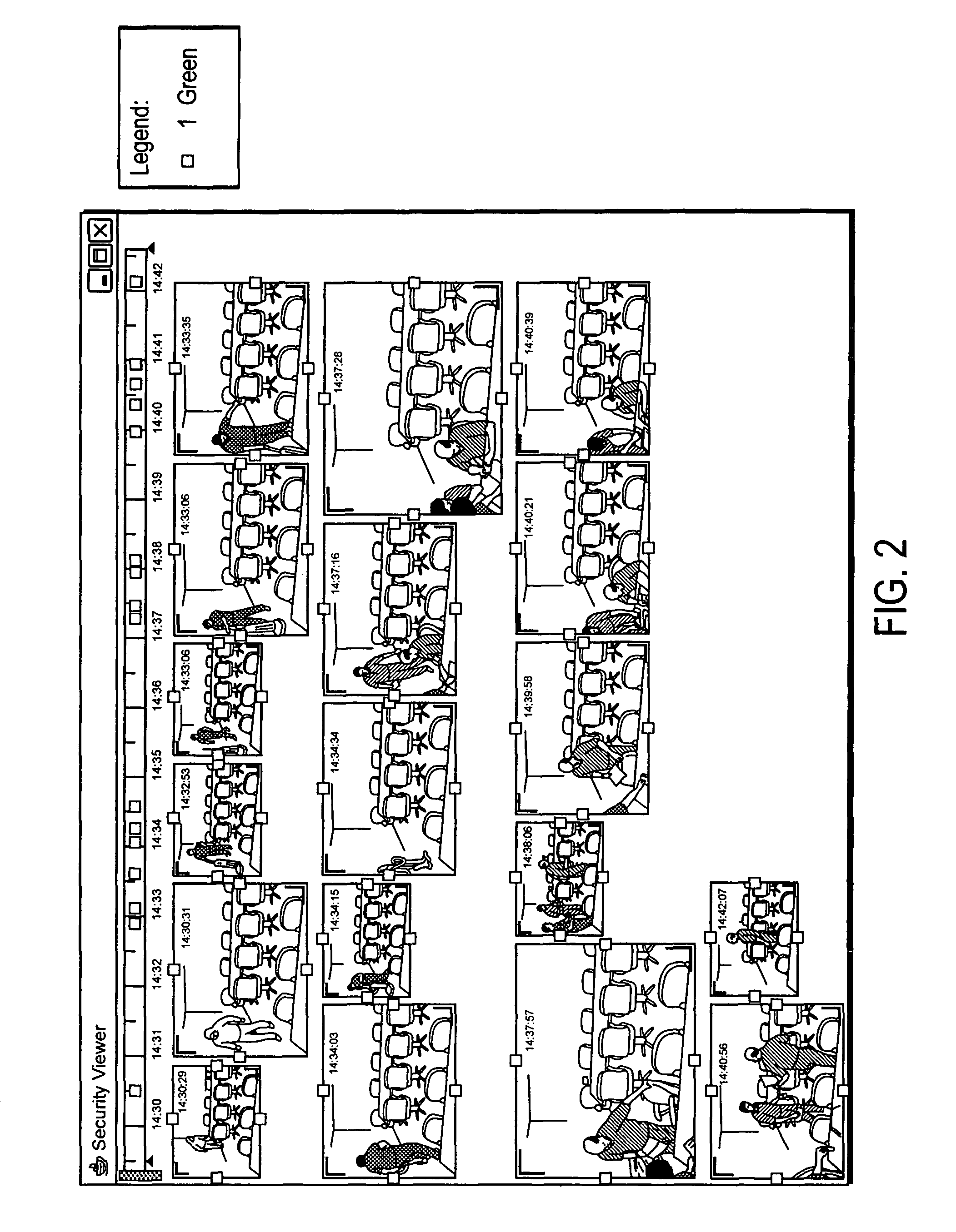 Method and system for analyzing fixed-camera video via the selection, visualization, and interaction with storyboard keyframes