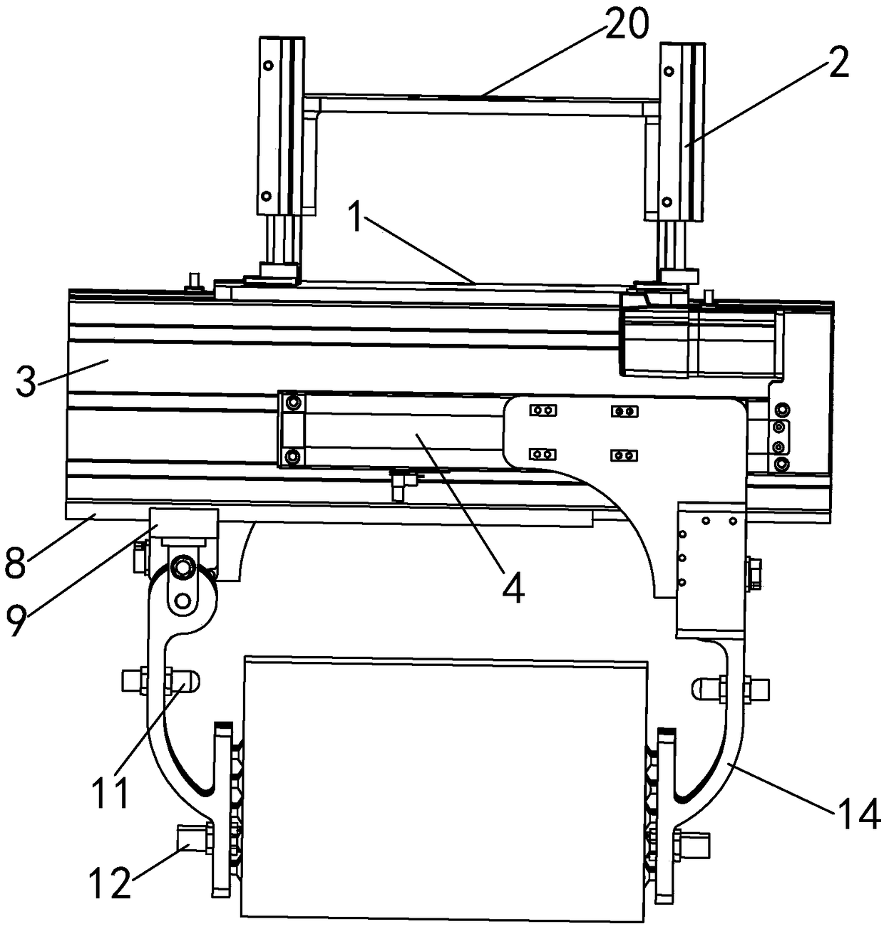 Flexible stacking clamp capable of automatically clamping and classifying products