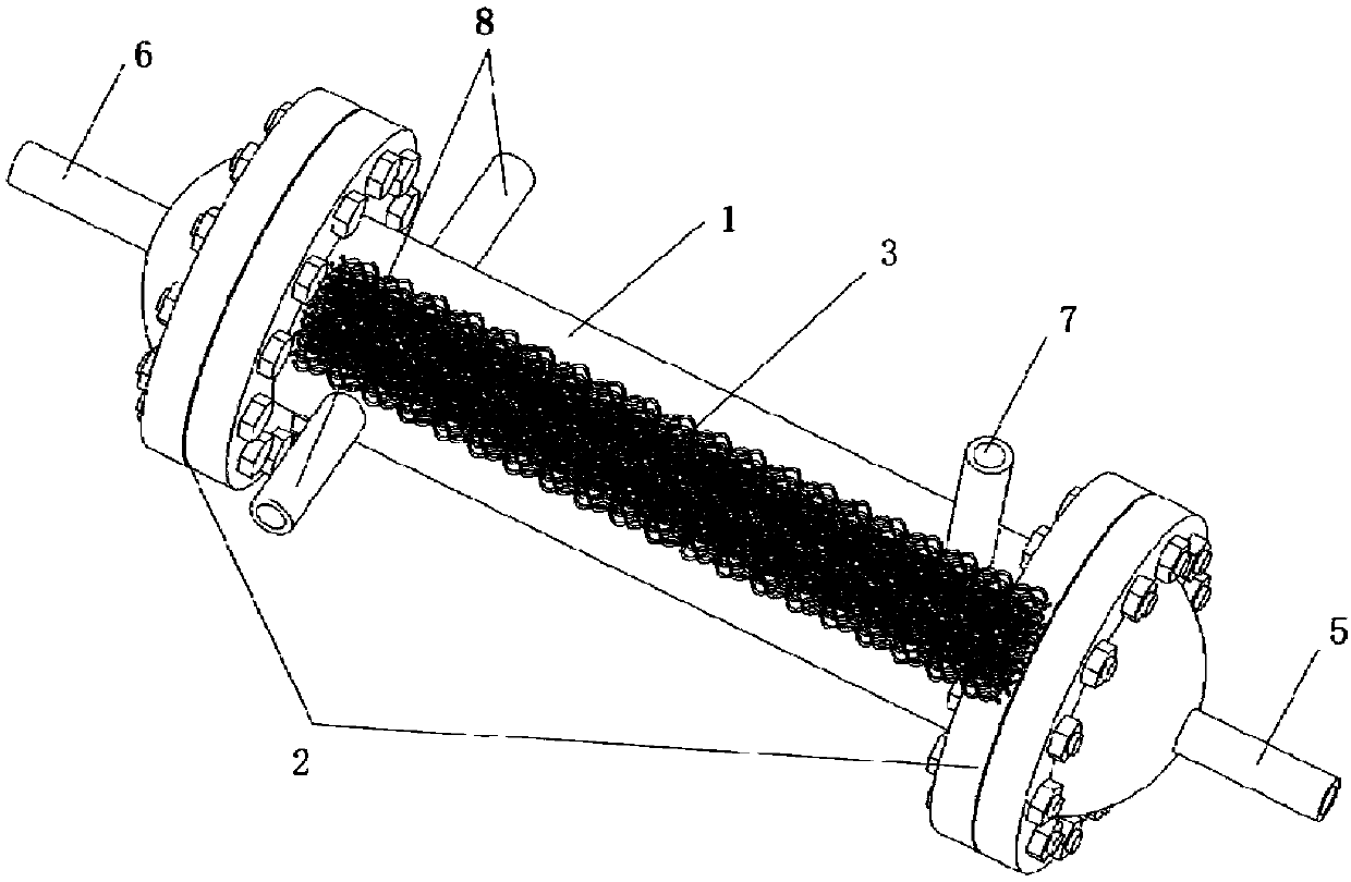 High-temperature and high-pressure micro tube and shell type heat exchanger