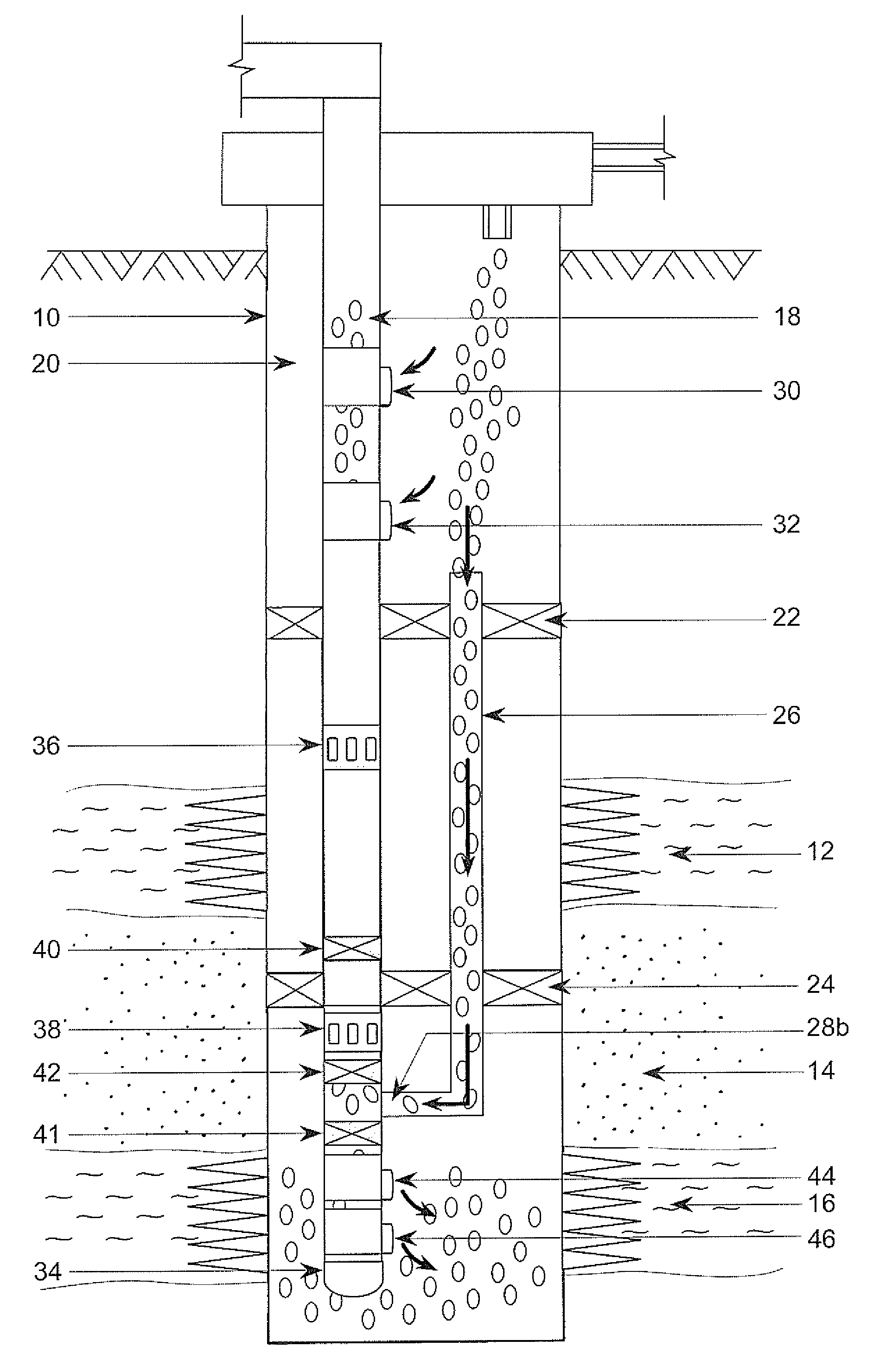 System, apparatus, and method for producing a multiple zones well