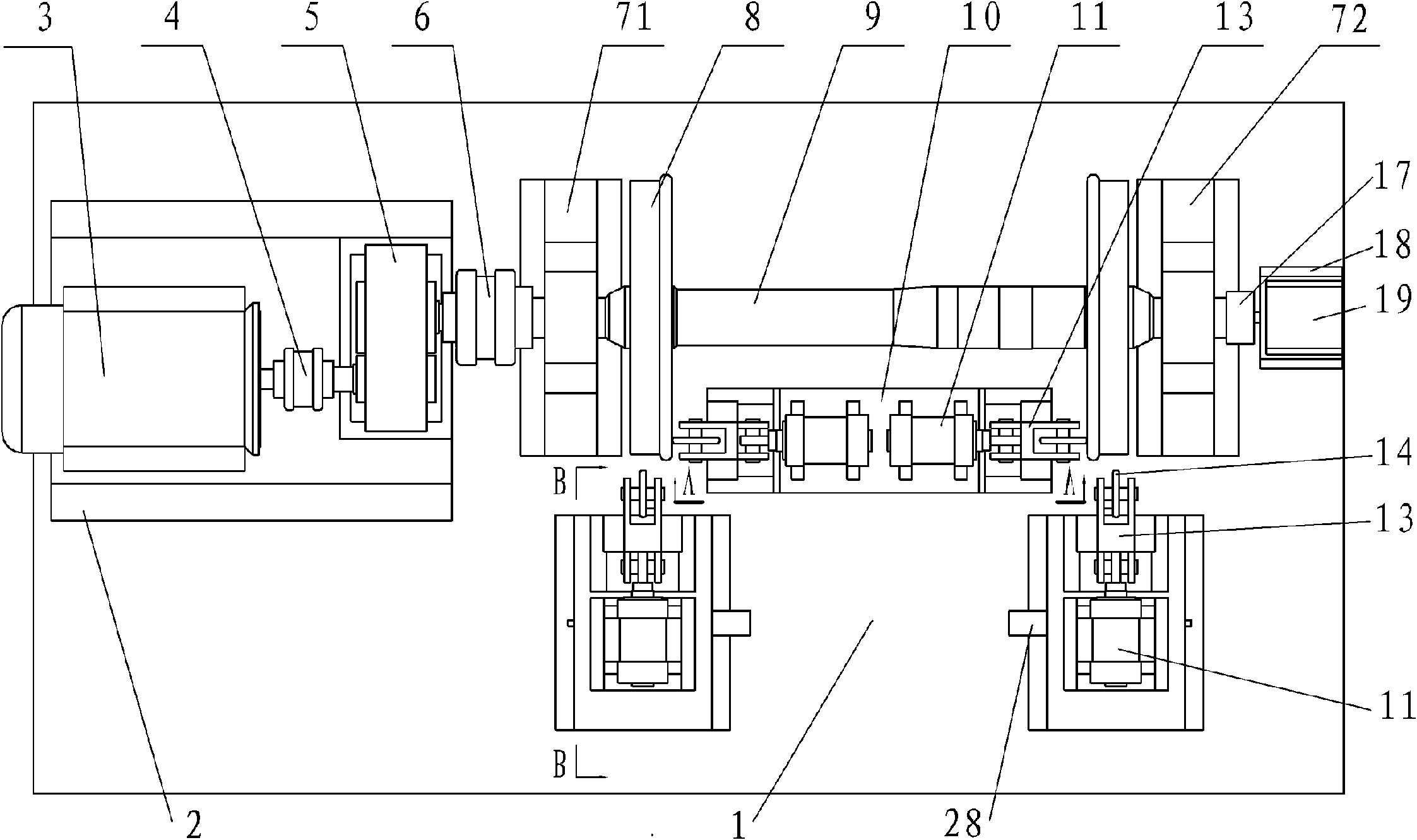 High-speed train wheel track contact stress test bench