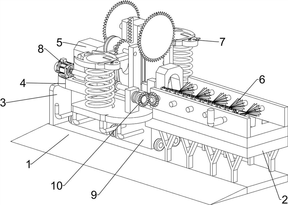 Wood equidistant cutting device for stool leg manufacturing