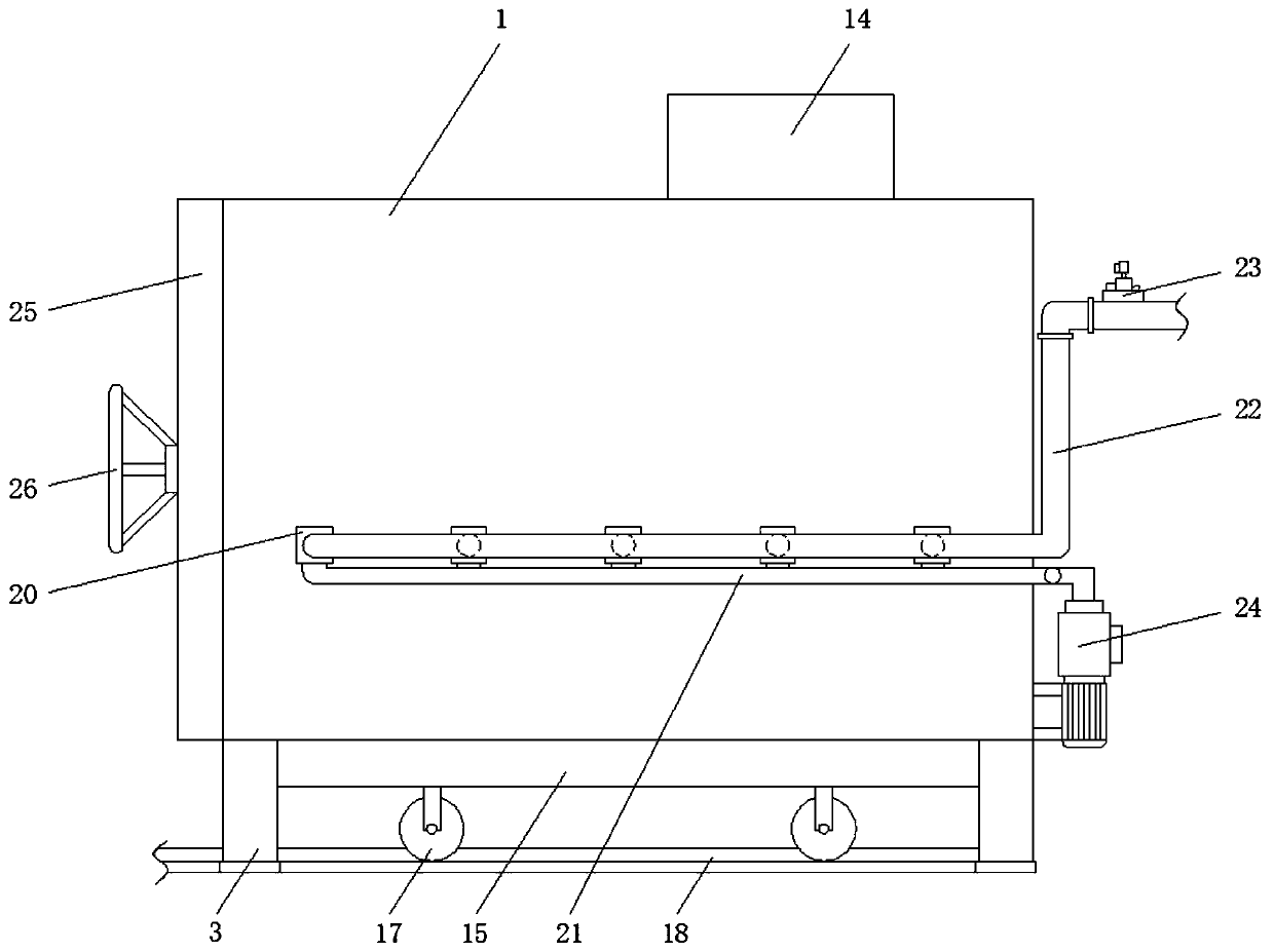 Kiln equipment used for high borosilicate glass pipe and capable of being subjected to convenient cleaning and convenient maintenance