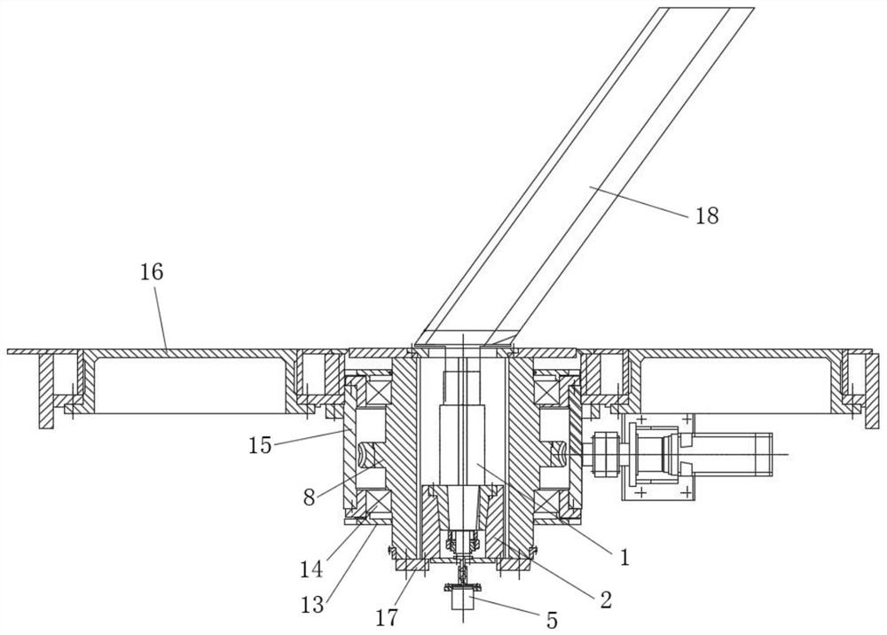 Half-mold window rotating mechanism