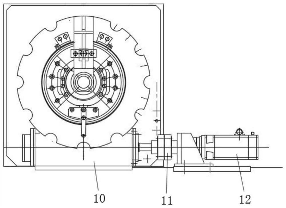 Half-mold window rotating mechanism