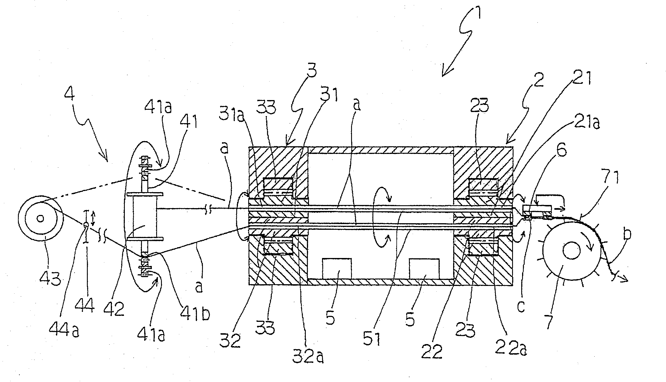 Plastic open mesh net manufacturing device and machine