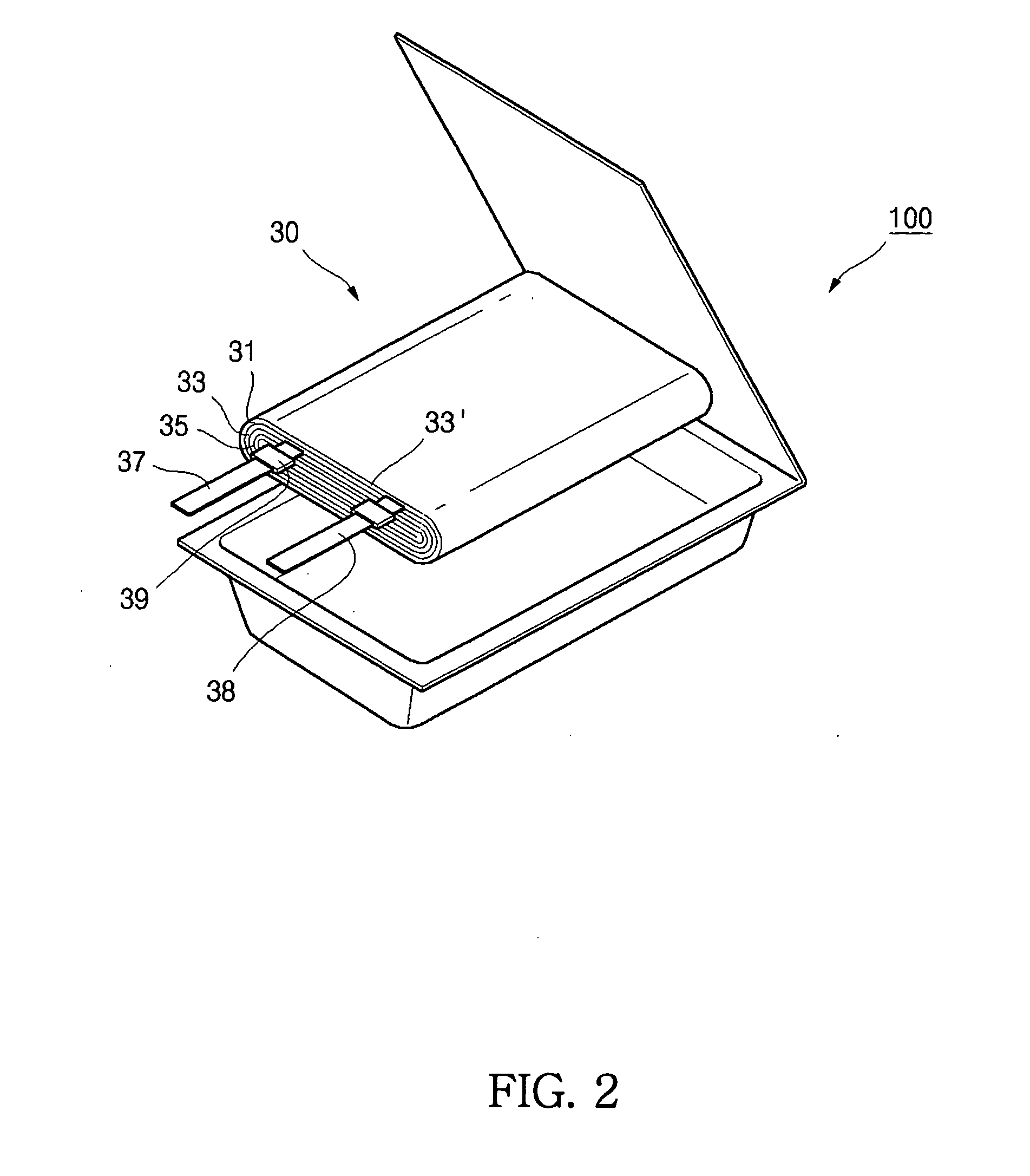 Secondary battery having jelly roll configuration type electrode assembly