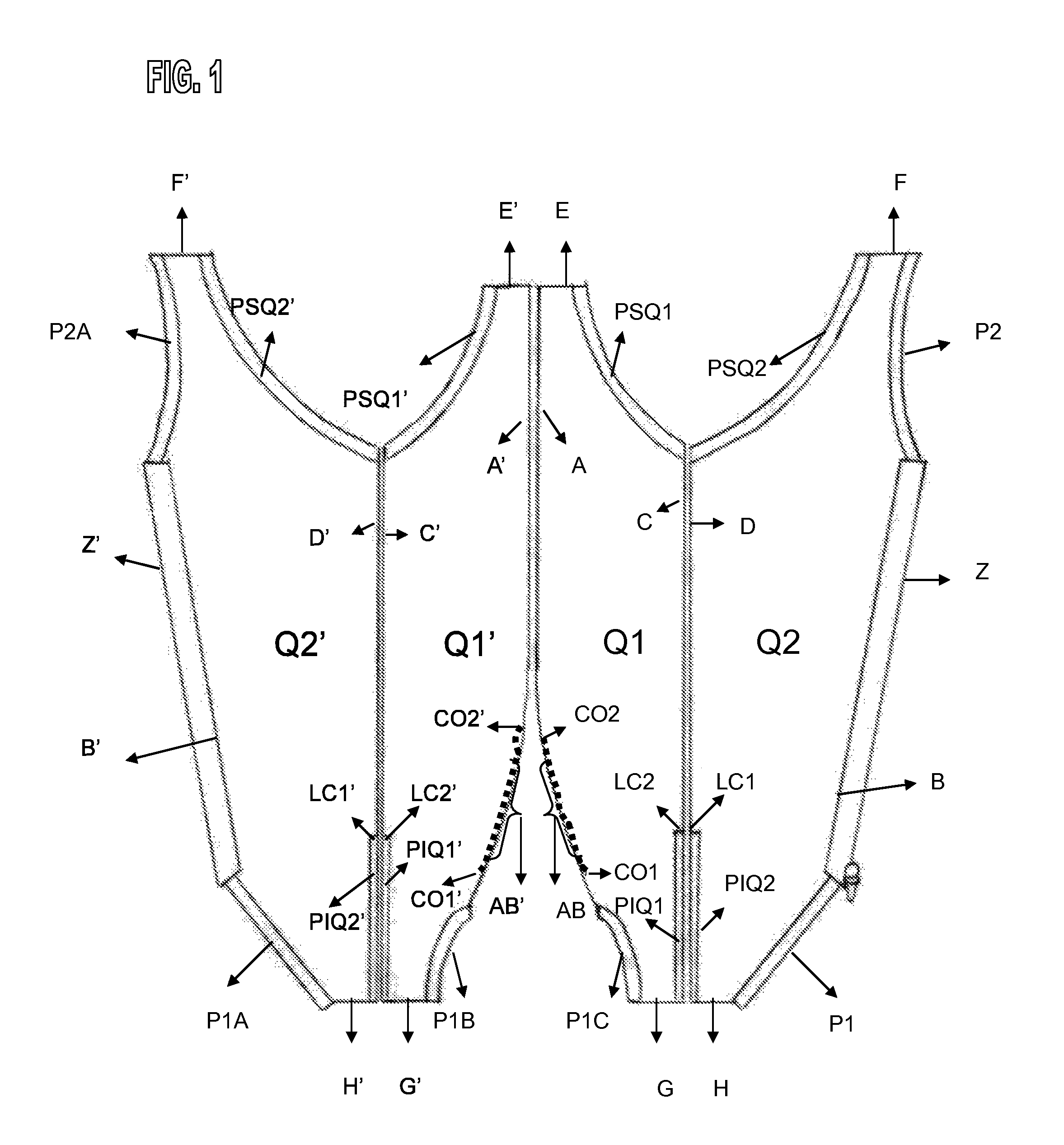 Structural arrangement for post-surgery garment for domestic animals and the like