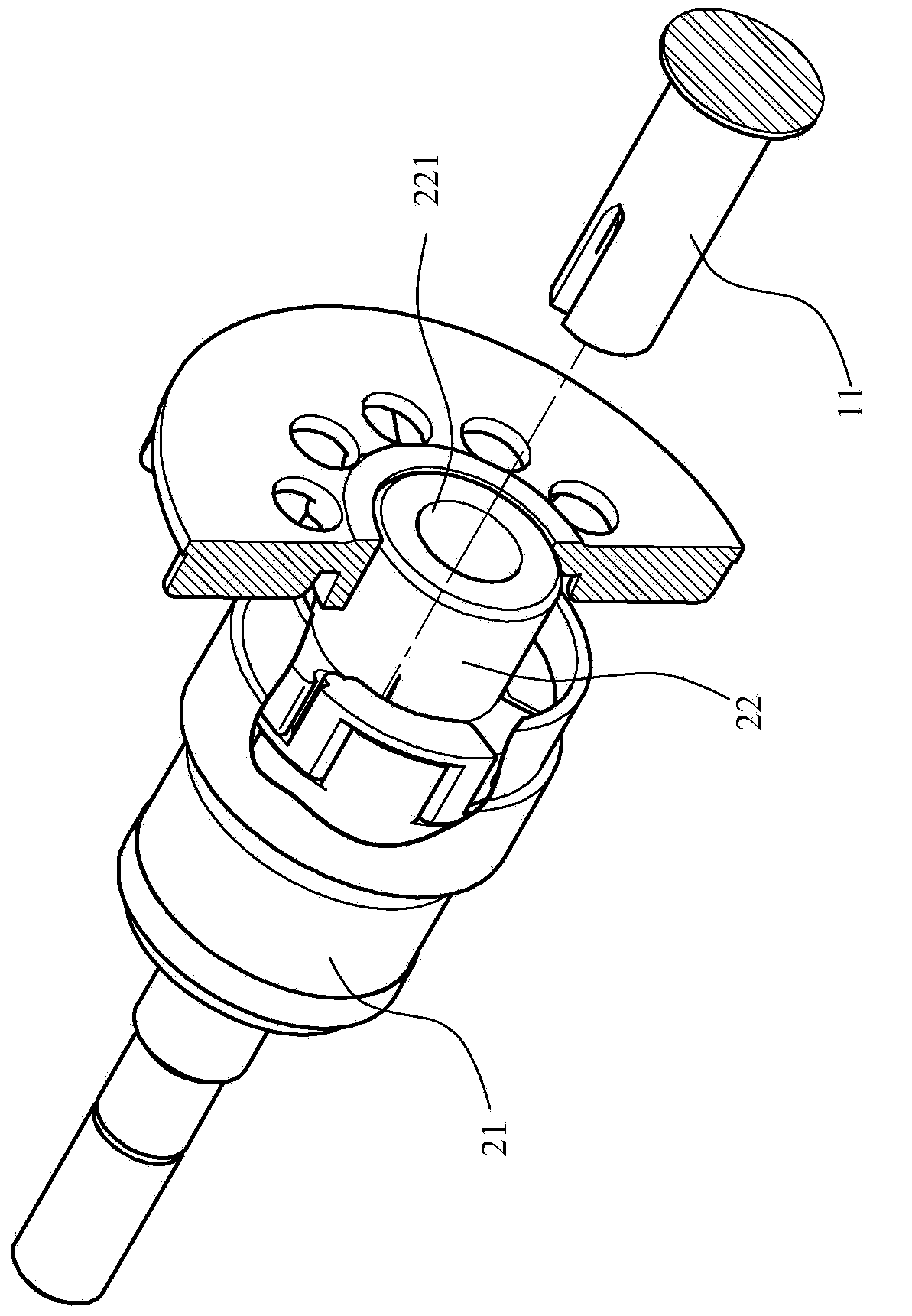 Modular shaft connecting structure