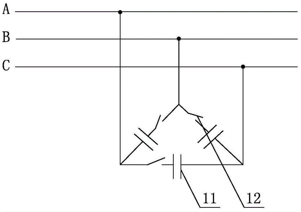 Magnetic balanced harmonic elimination reactive compensation device and method