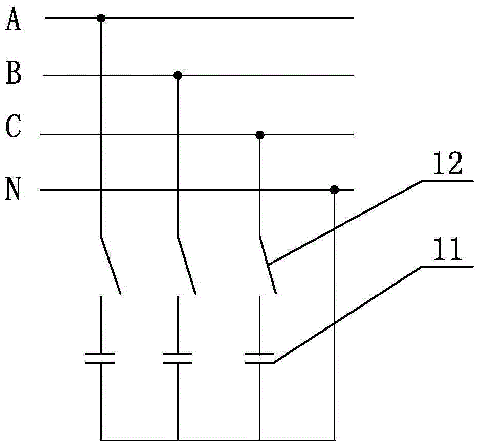 Magnetic balanced harmonic elimination reactive compensation device and method