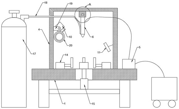 An environmental simulation device for laser rock breaking experiments