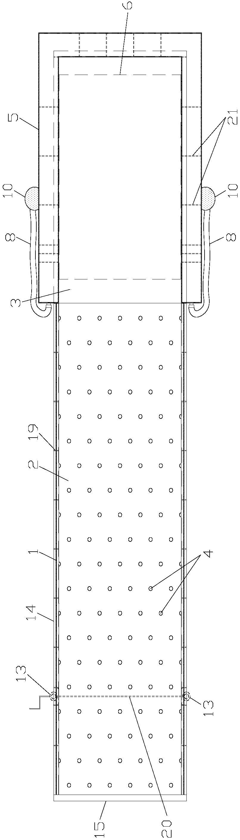 Flood discharge model test device for highway tunnel entrance section