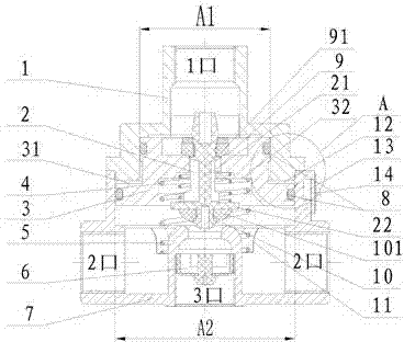 Proportional pressure reducing valve of autocrane