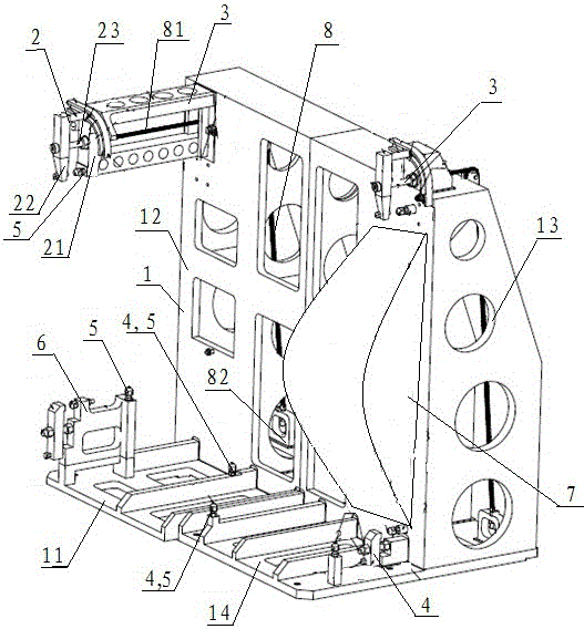 Fixtures for multi-hole multi-plane and same-direction finishing of large castings