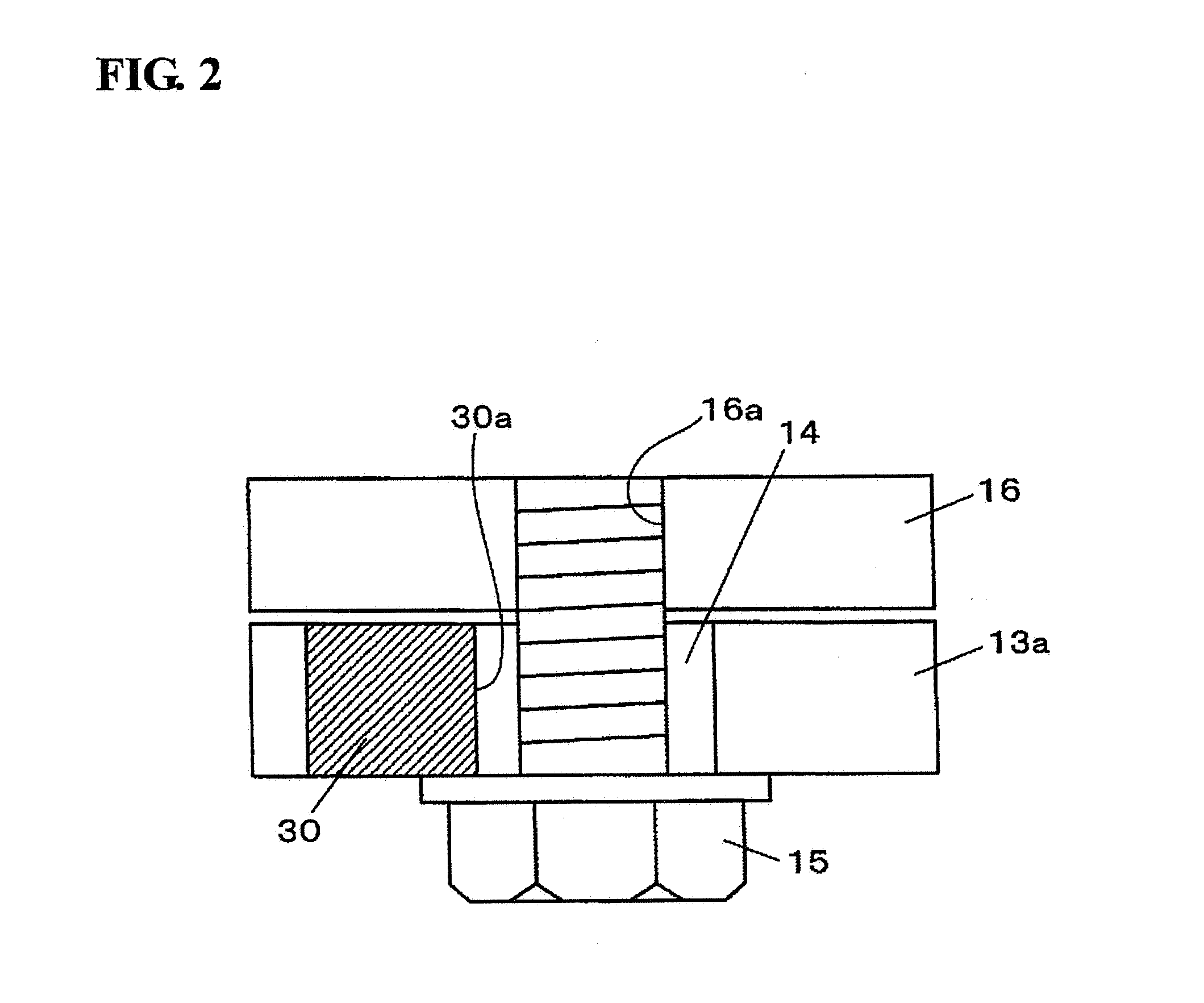 Fastening structure and rotary vacuum pump