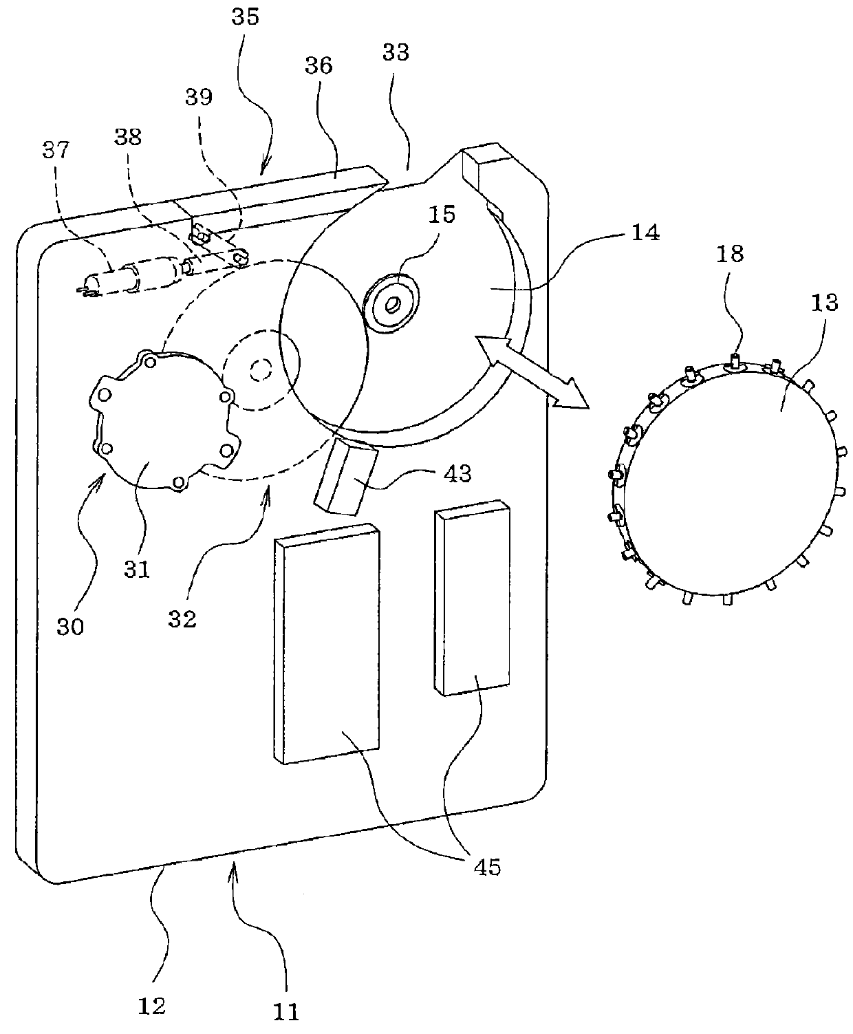 Cassette-type nozzle exchanging unit and replacement system thereof