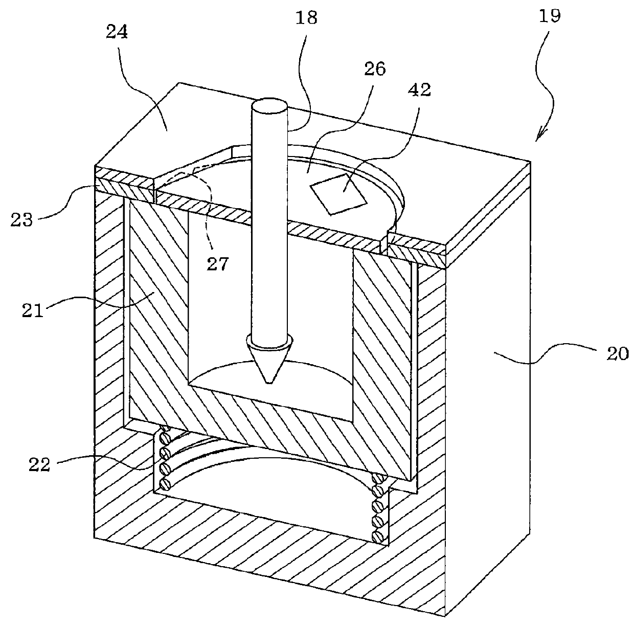 Cassette-type nozzle exchanging unit and replacement system thereof