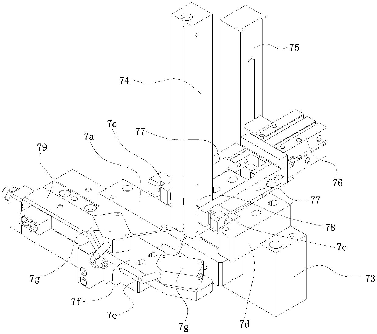 Assembling equipment for shaft core and shaft sleeve of potentiometer or encoder