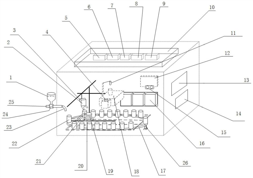 Device and method for measuring runoff sediment in whole scene