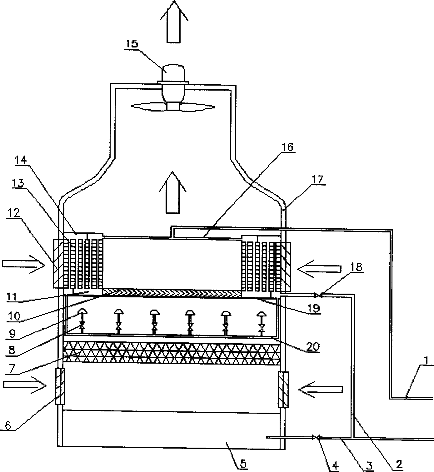 Environment-friendly water-saving cooling tower