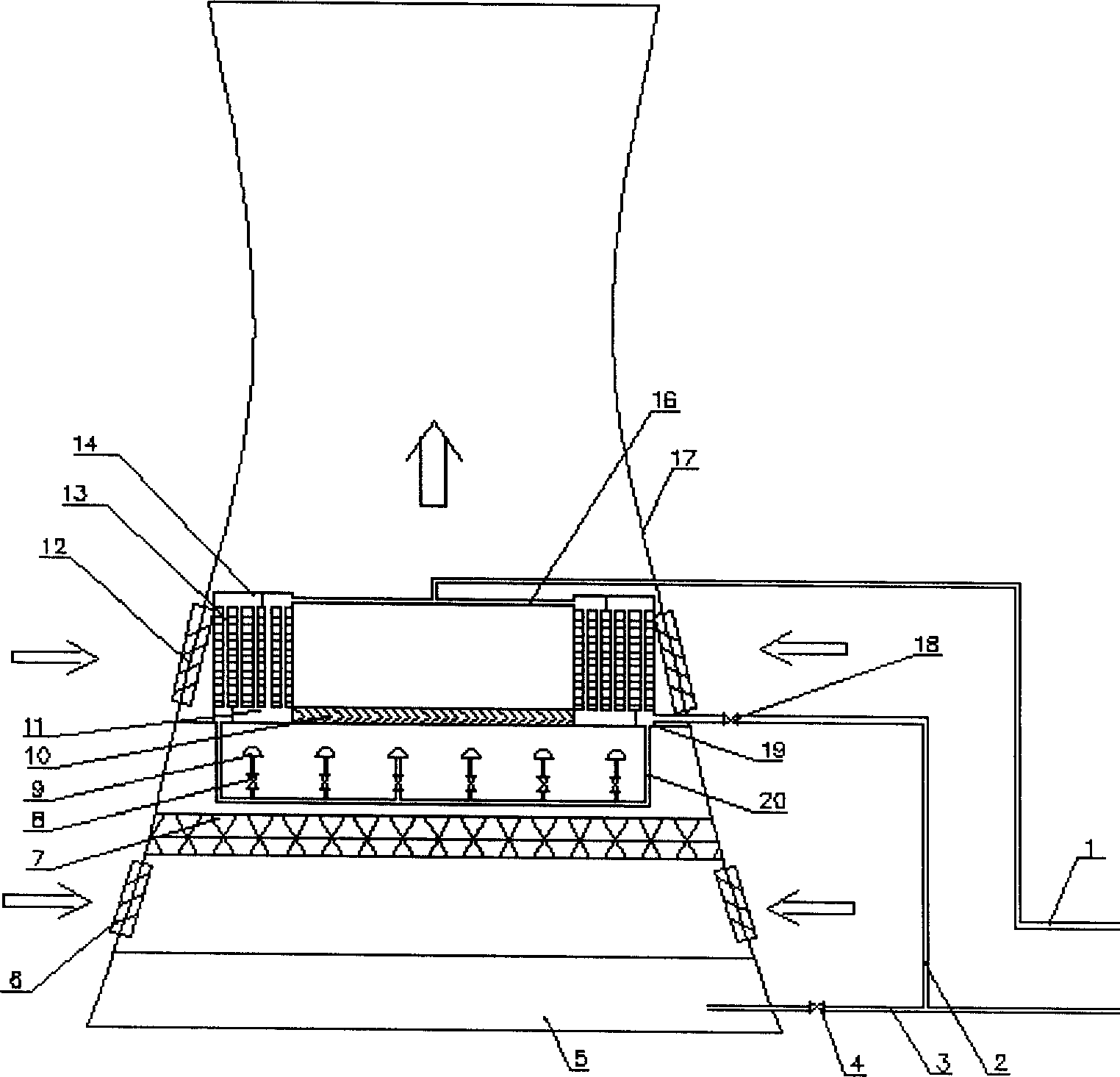 Environment-friendly water-saving cooling tower