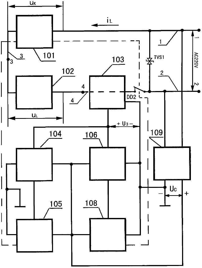 Automatic household power supply switch having electricity limiting function and anti-lightning function