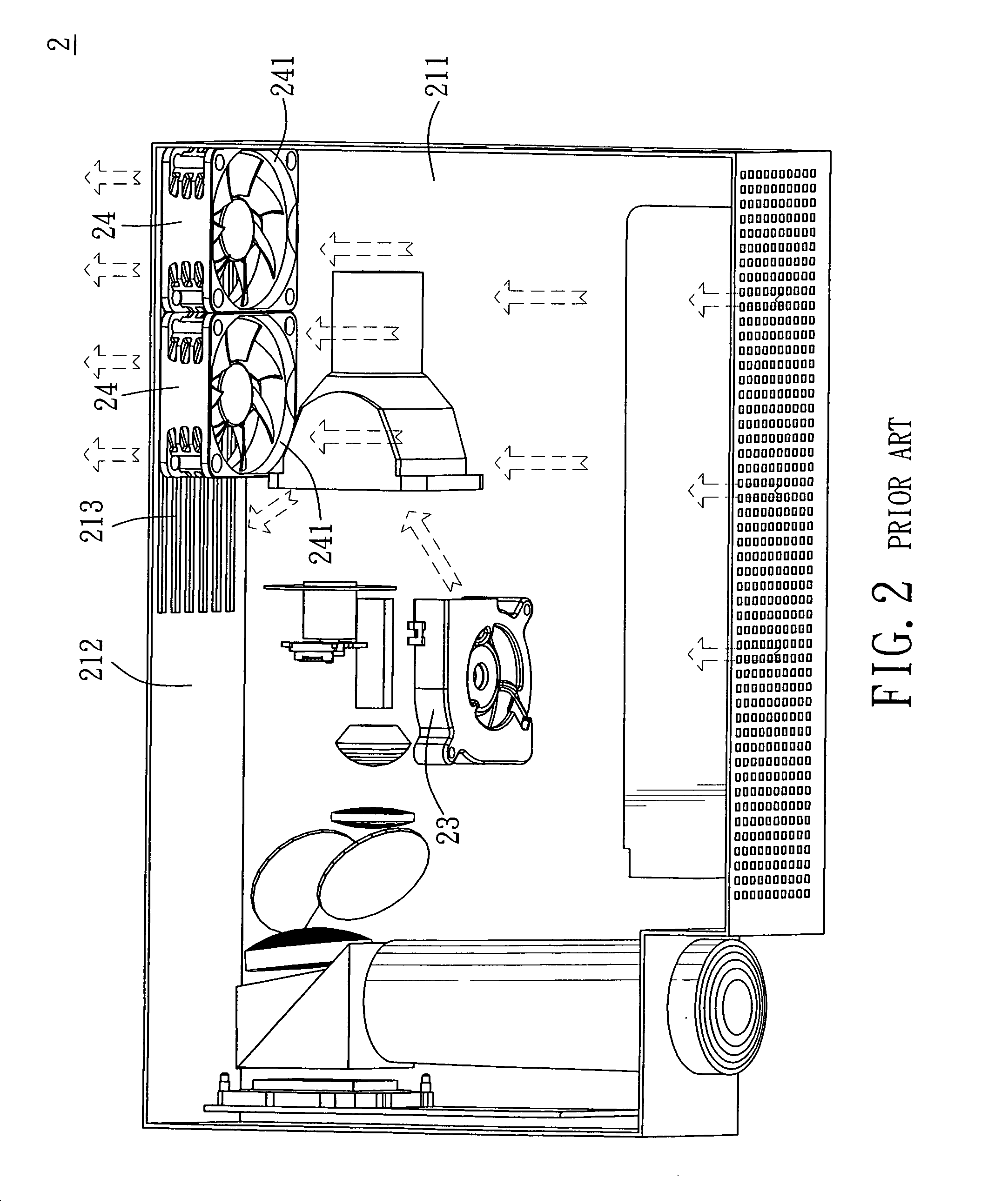 Projecting device having a heat-dissipating mechanism