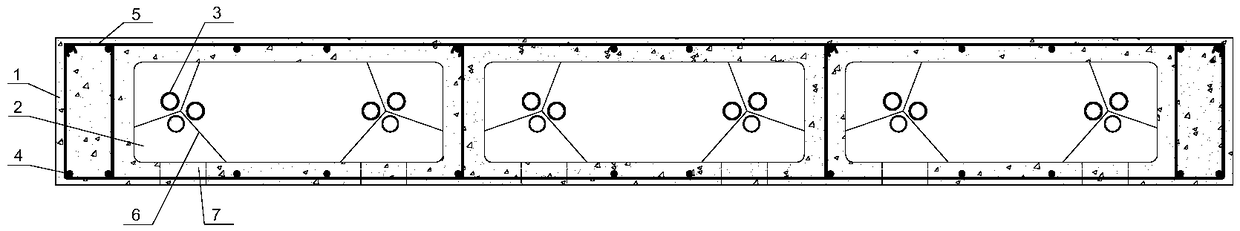 A kind of prefabricated cavity type medium thin-walled concrete shear wall