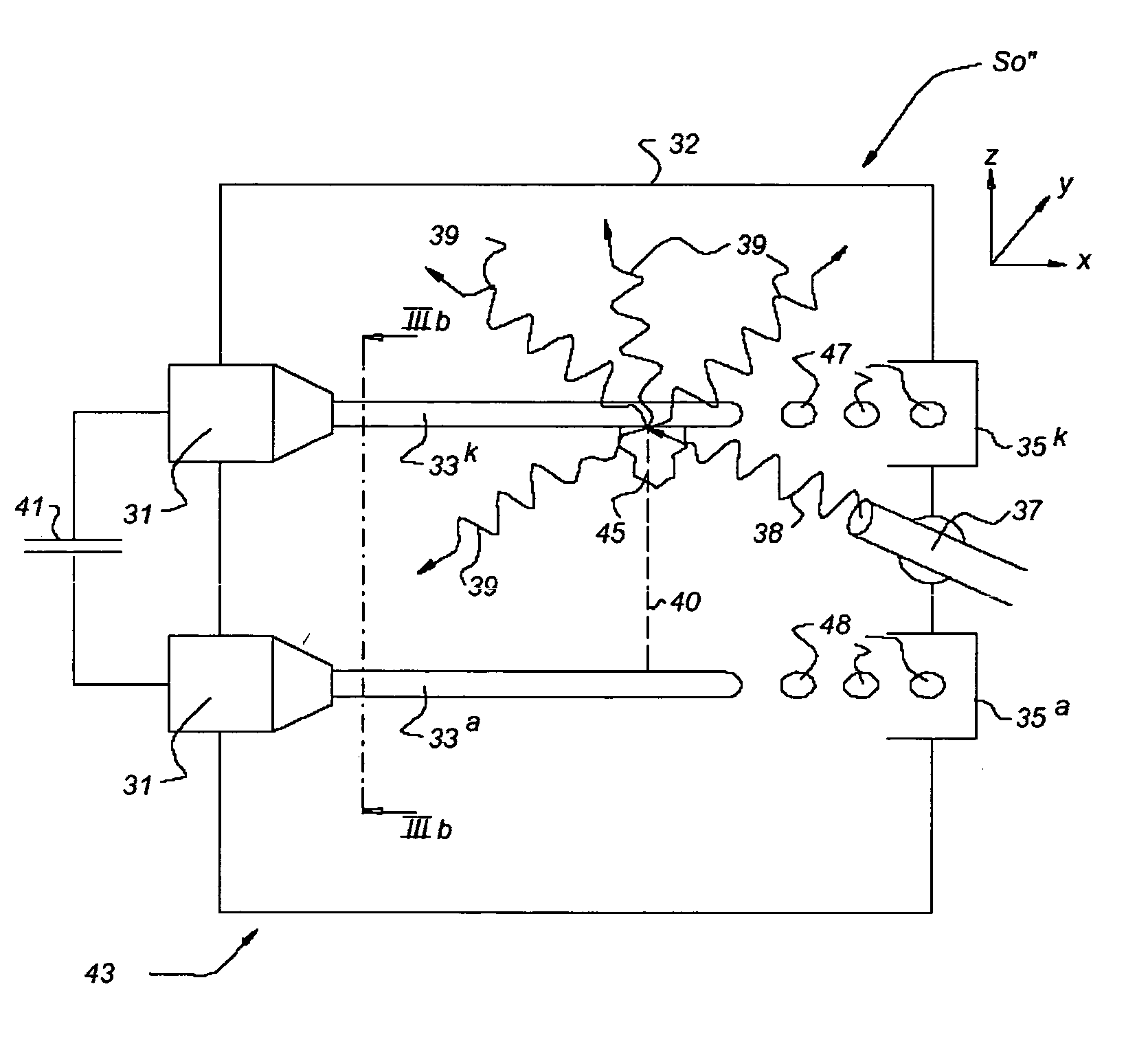 Radiation generating device, lithographic apparatus, device manufacturing method and device manufactured thereby