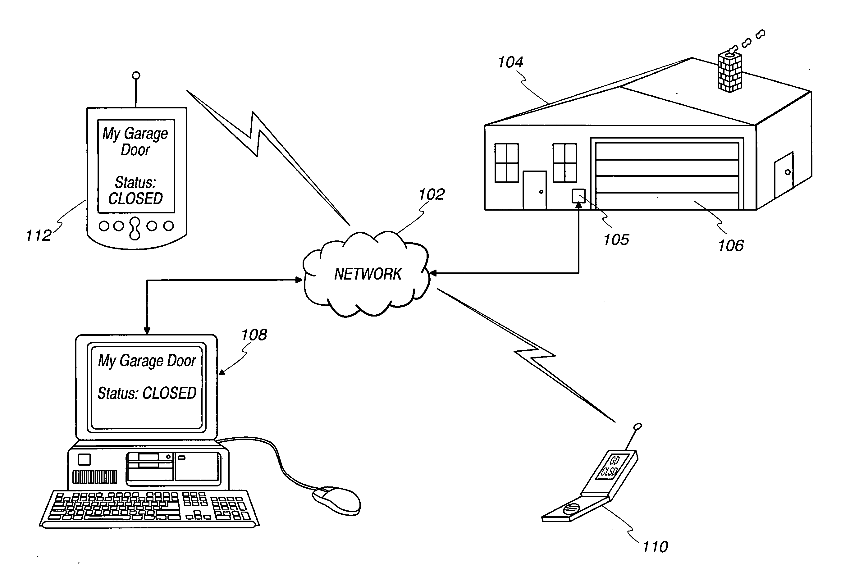 Method and apparatus for monitoring a movable barrier over a network