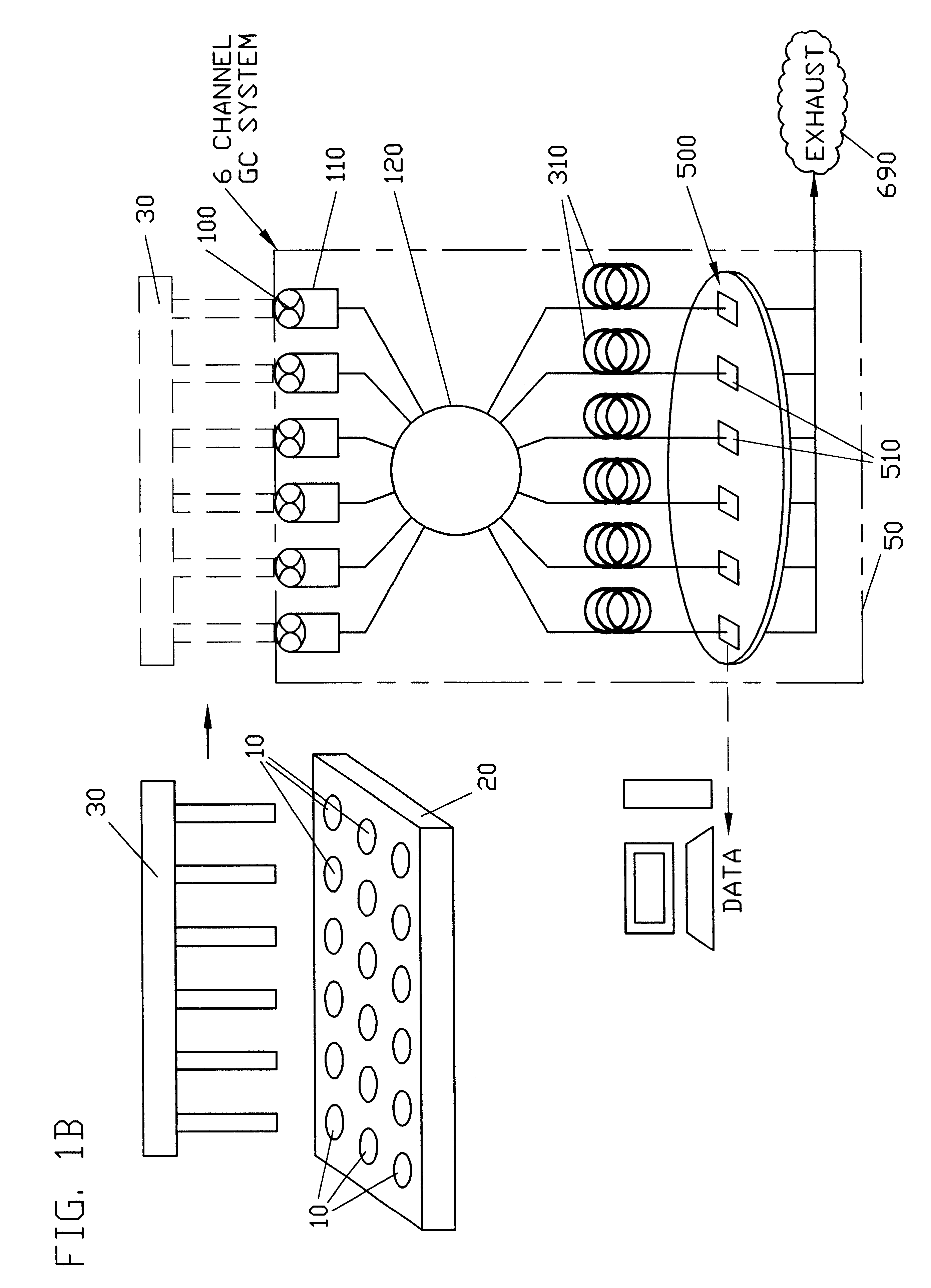 Parallel gas chromatograph with microdetector array