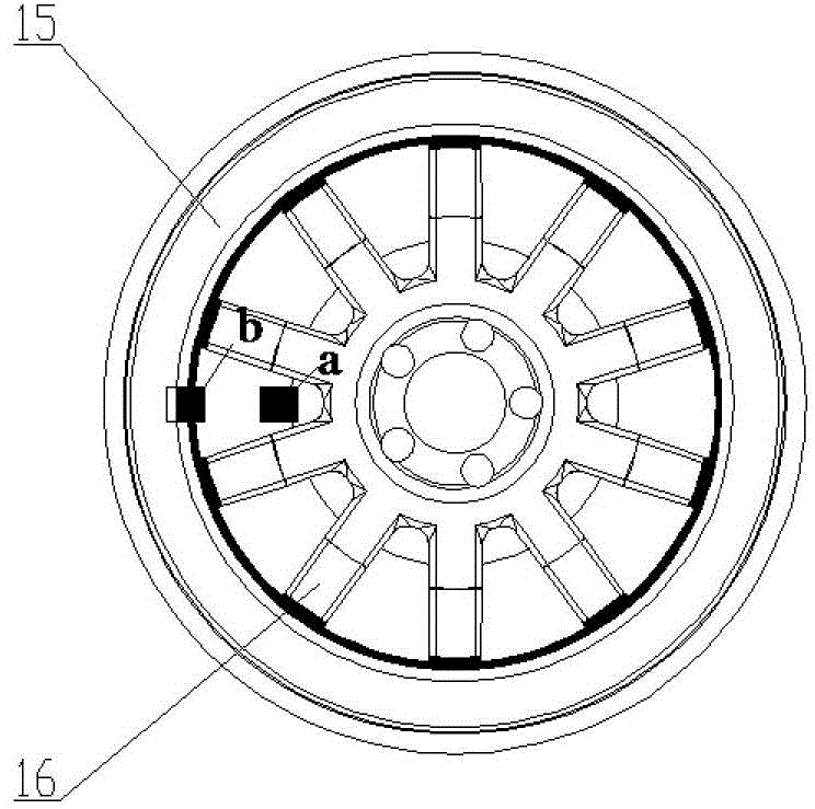 Two-sheet type wheel hub stirring friction welding device