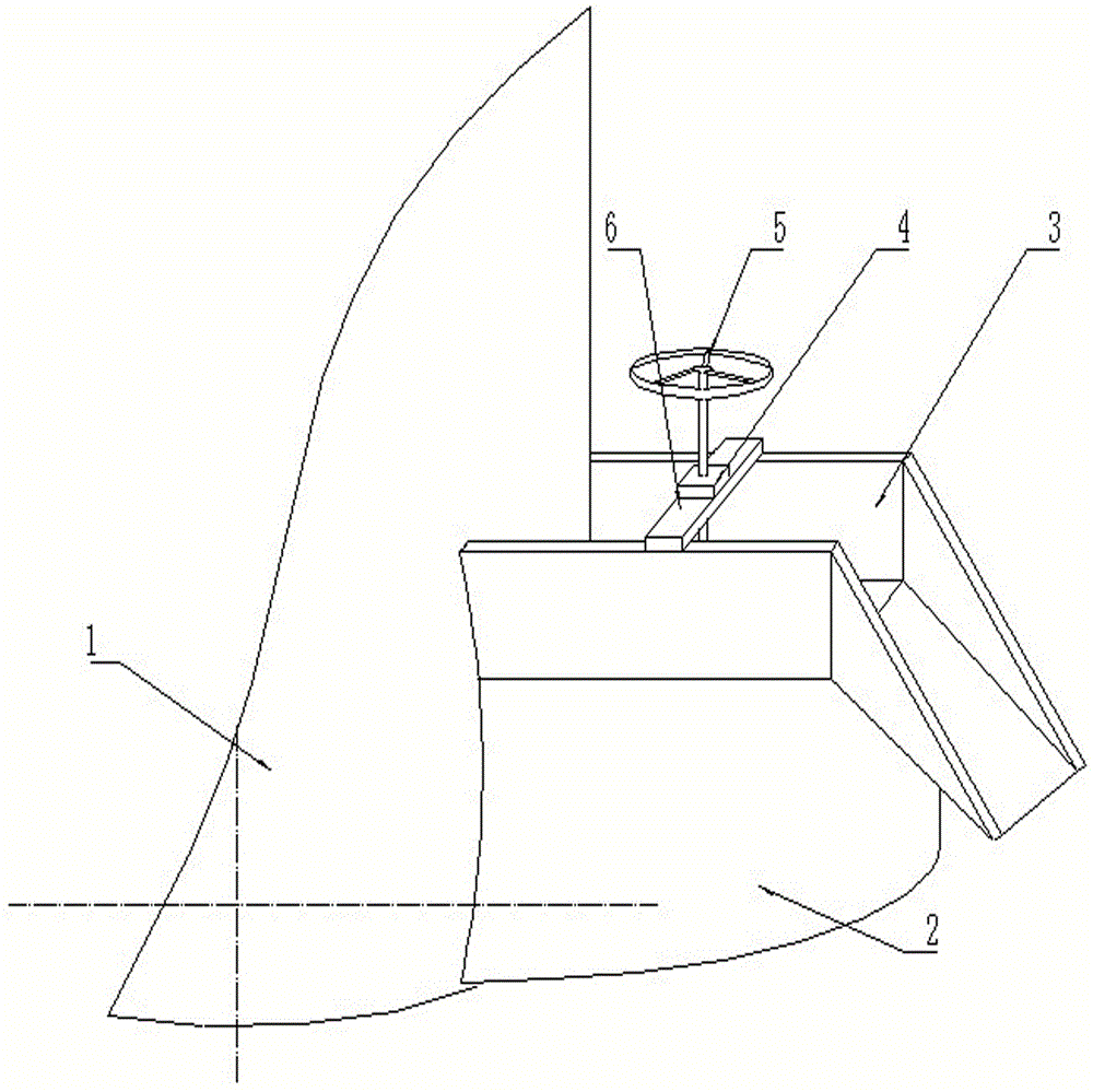 Tank shell type liquid level adjusting device for desulfurizing tower