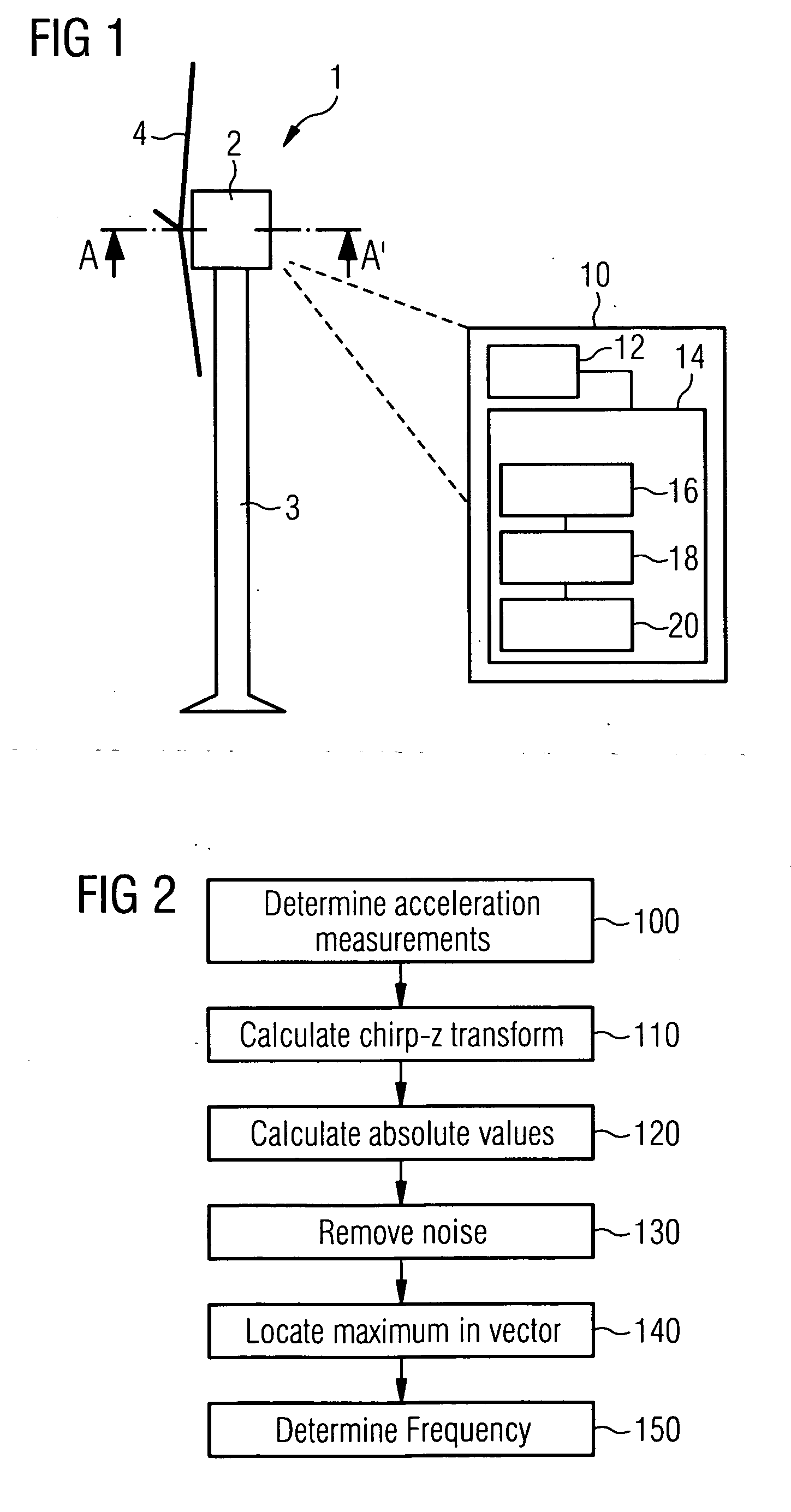 Apparatus and method for determining a resonant frequency of a wind turbine tower