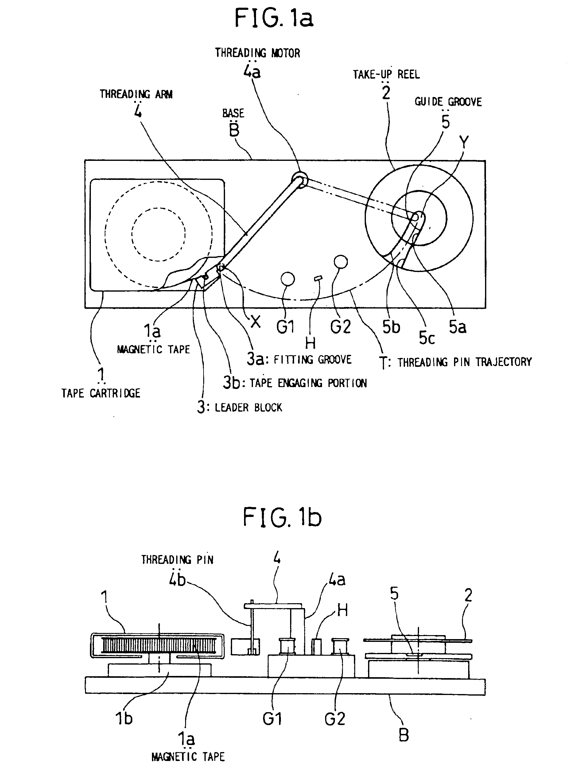 Tape threading mechanism