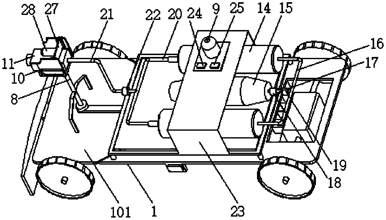 Self-propelled intelligent fire extinguishing vehicle