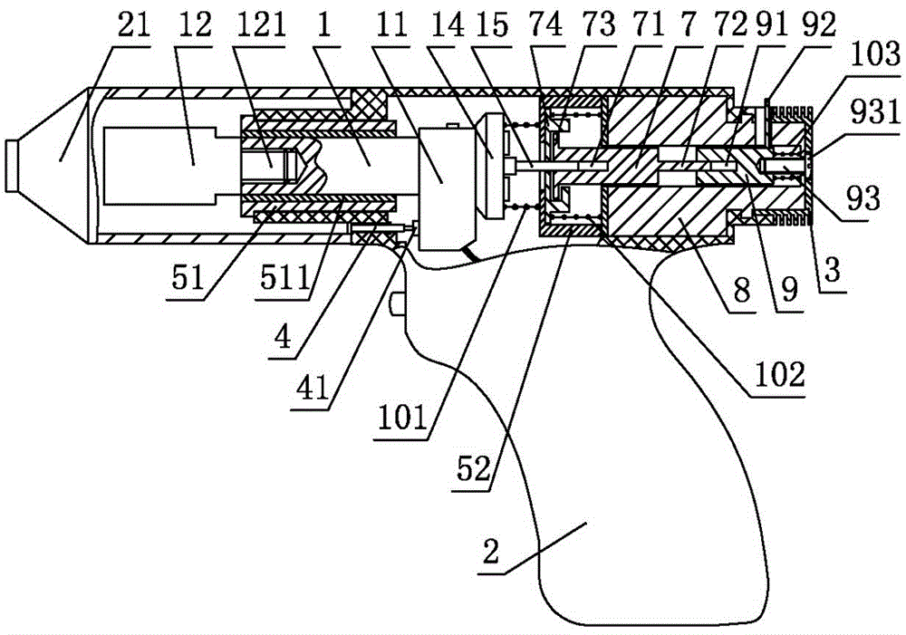 Arc type self-adaptive stud welding gun