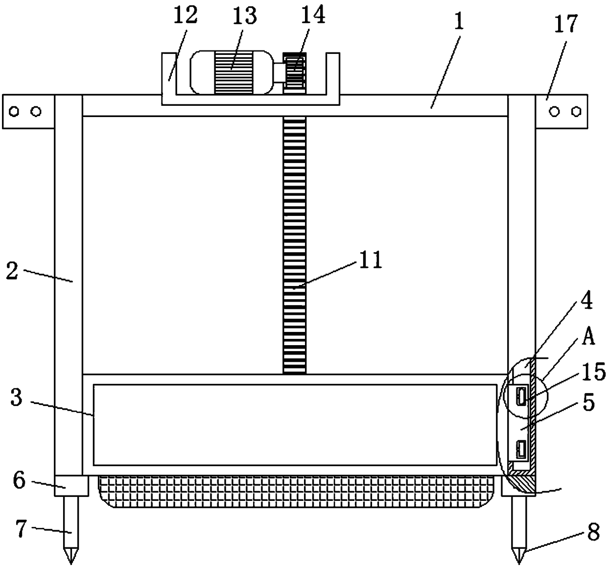 Environment-friendly riverway surface layer garbage cleaning device