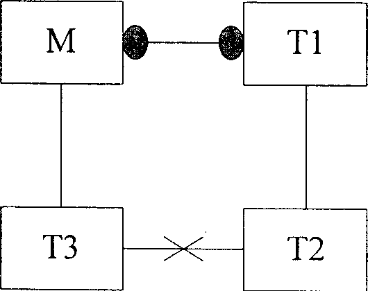 Fault treating method for phase switching loop of automatic protection system of Ethernet