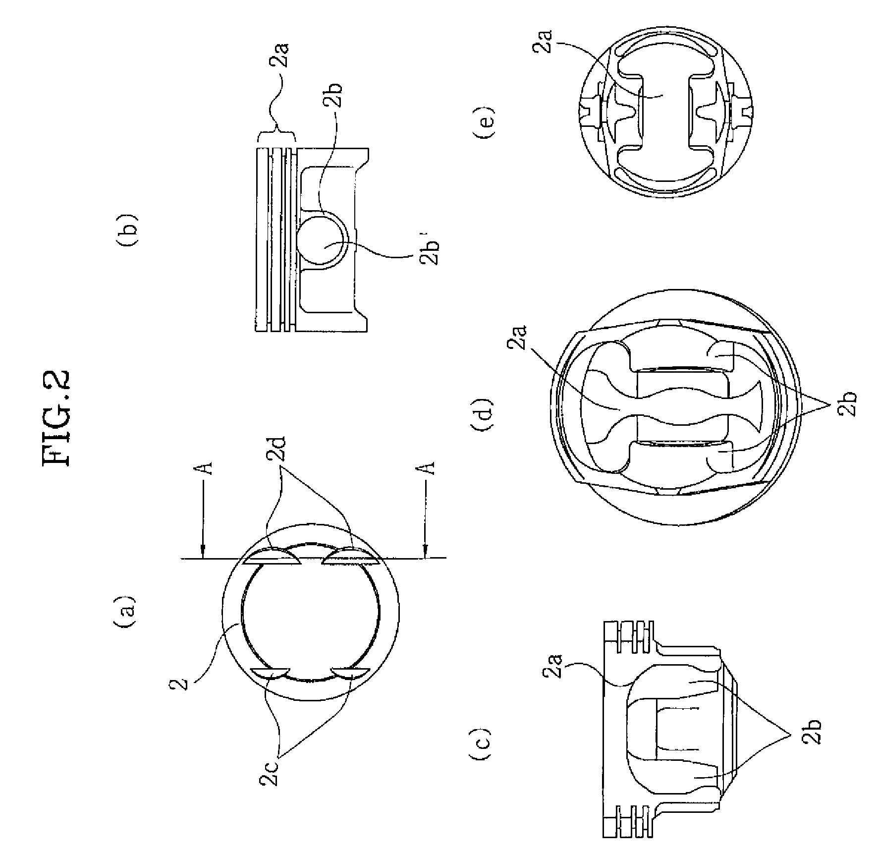 Piston of engine