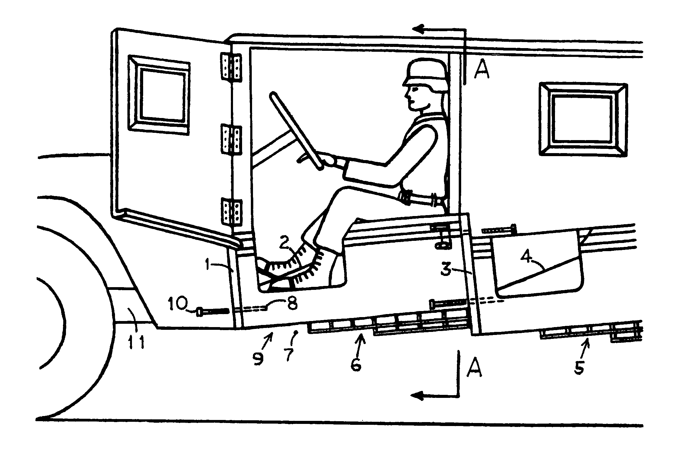 Mine protection for vehicle