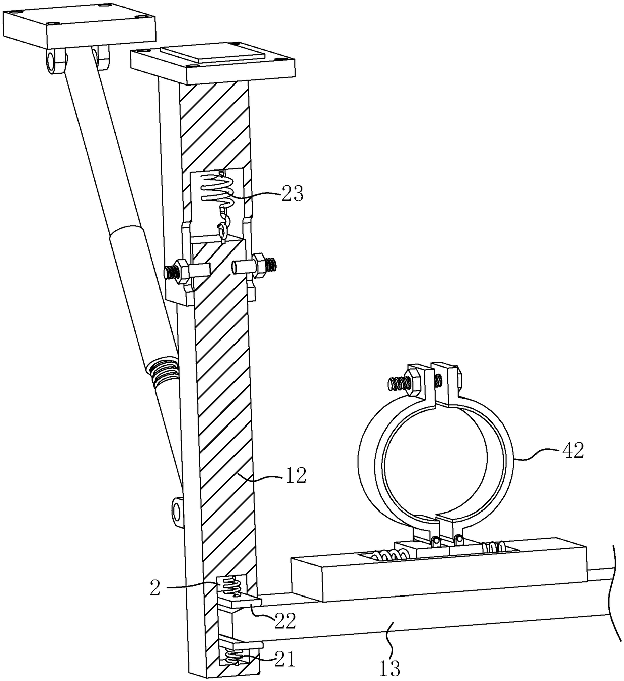 Shakeproof support hanger and construction method thereof