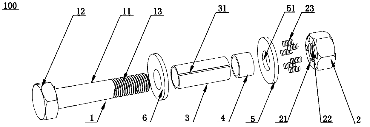 Expansive check bolt kit for ocean buoy