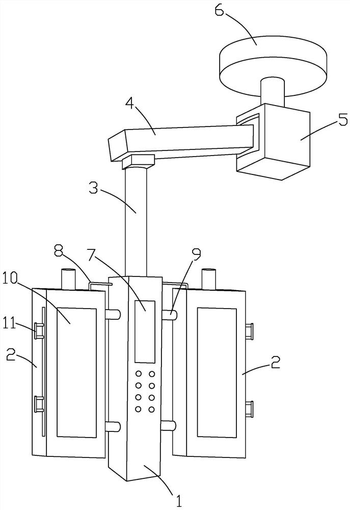 A medical gas terminal suspension device and its installation method