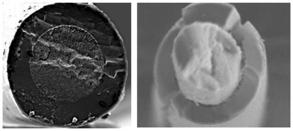 A skin-core structural fiber with both infrared and radar stealth and its preparation method and application