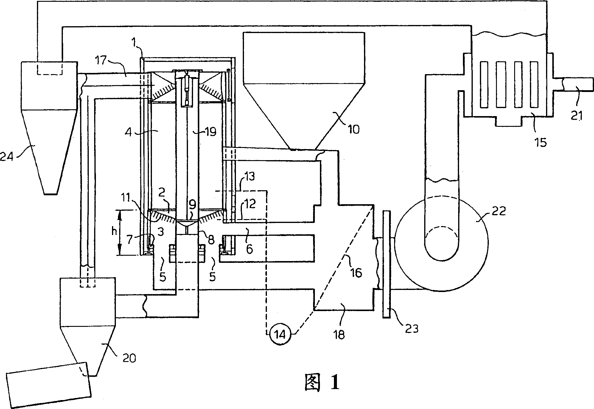 Appts. for removing fluid component from particulized solid materials