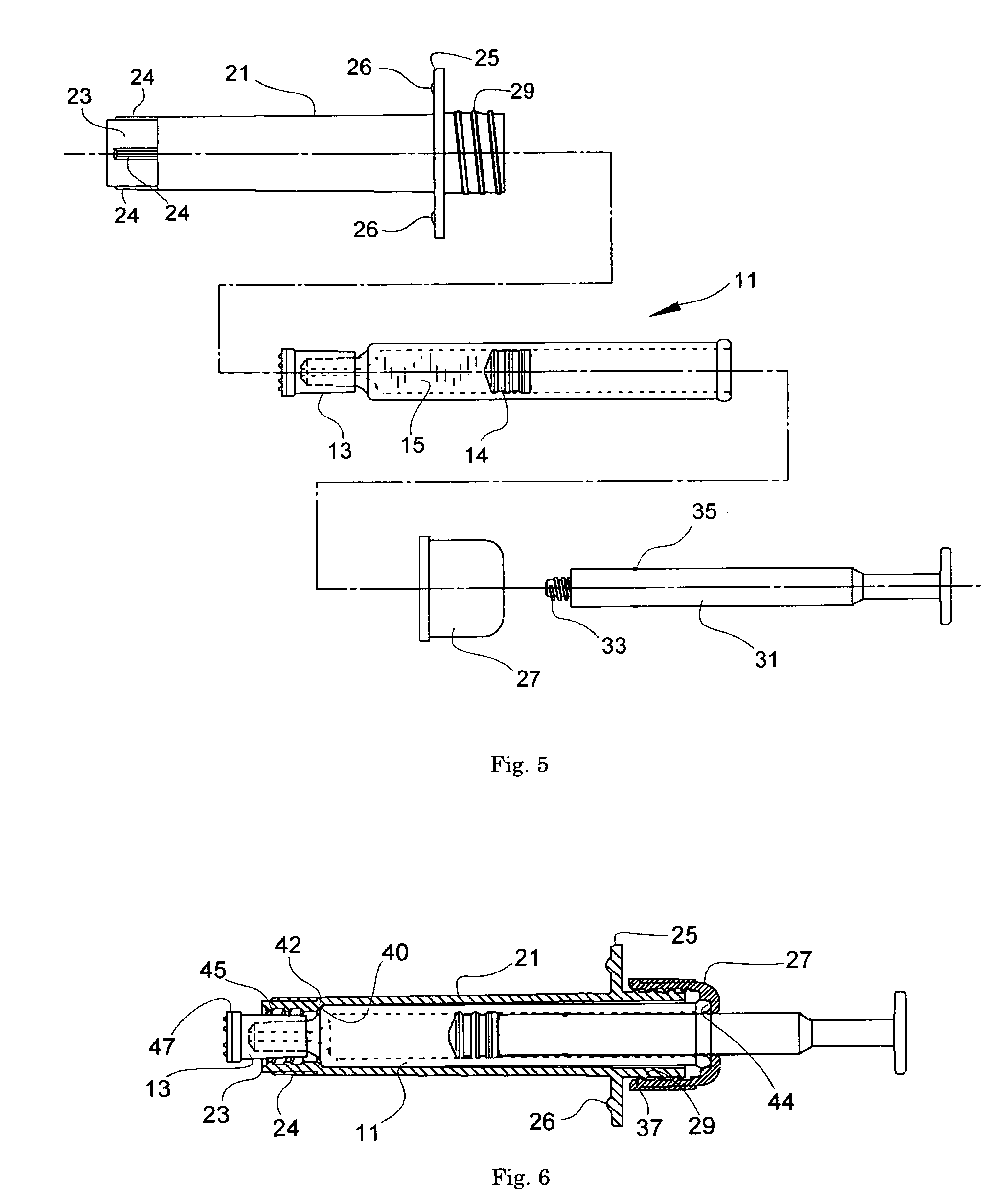 Syringe holder and injection device